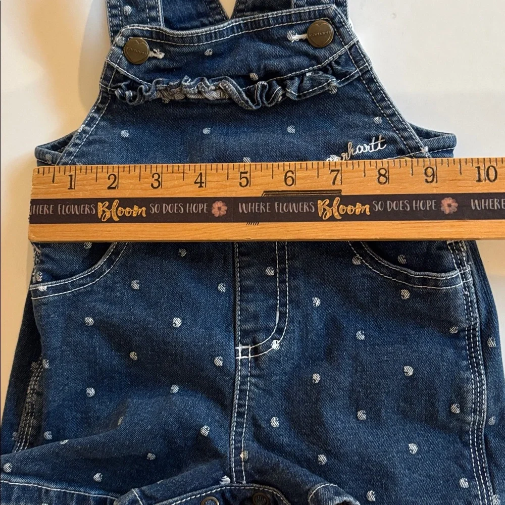 Carhart denim polka dot shortails 12 M Denim Carhart Baby Overall Shorts 12M